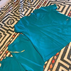 Figs casma too and Zamora joggers in teal